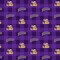 Sykel Enterprises-Louisiana State University Fleece Fabric-LSU Tigers Buffalo Plaid Fleece Blanket Fabric-Sold by the yard